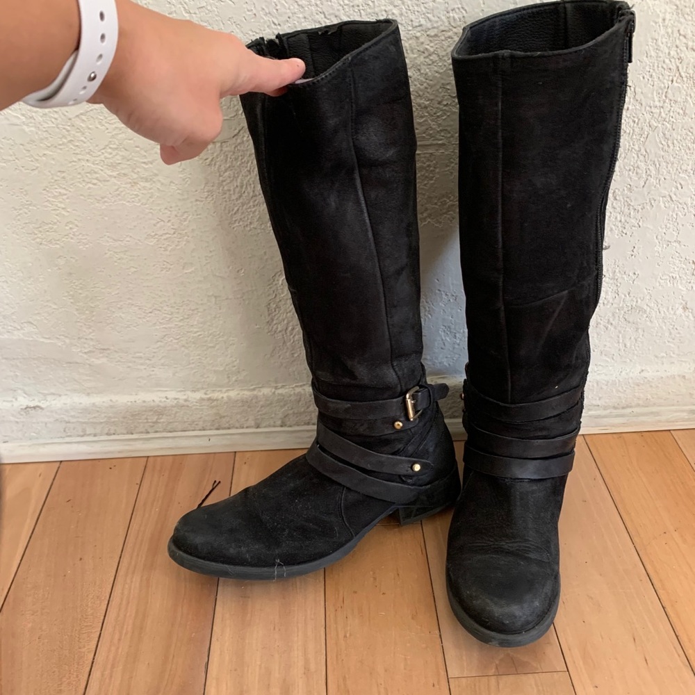 Steve Madden Black Suede Albany Boot